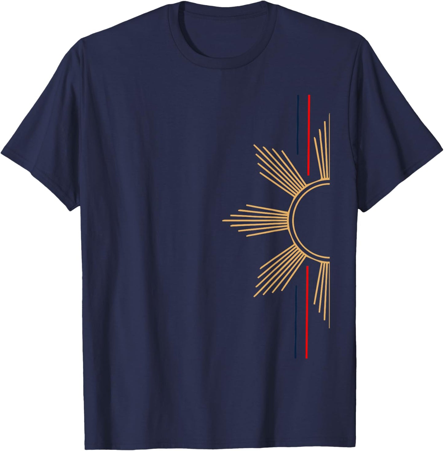 Minimalist Filipino Sun T-Shirt - T-Shirt | Navy