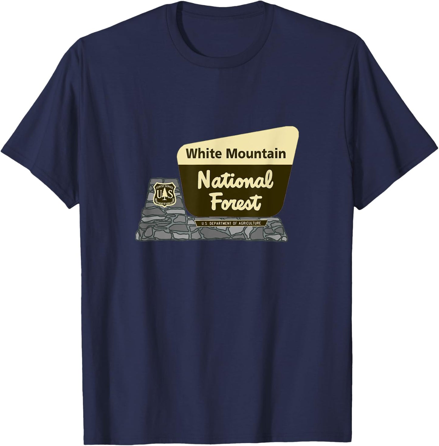 White Mountain National Forest Welcome Sign T-Shirt - T-Shirt | Navy