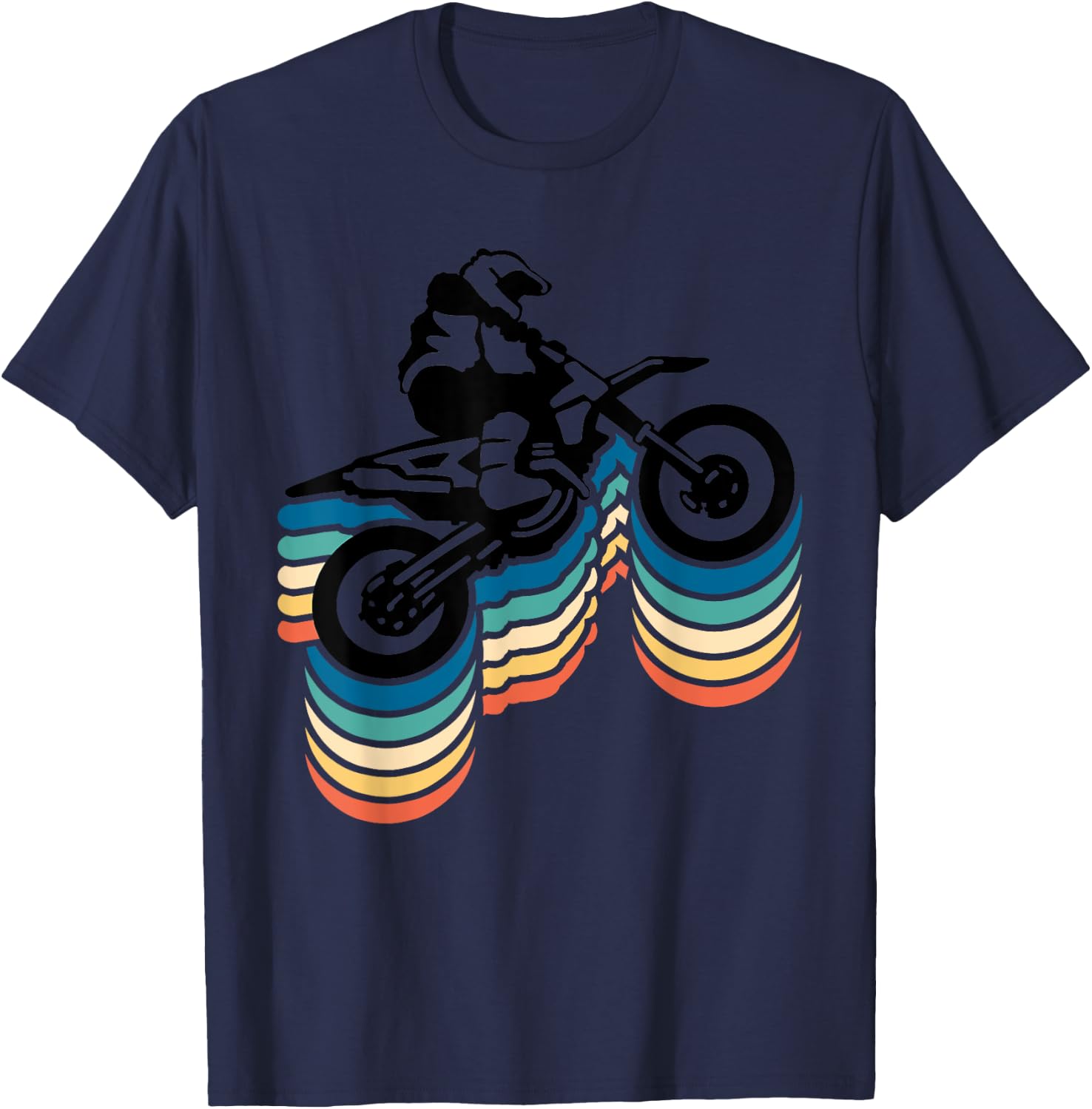 Retro Dirt Bike Rider Funny Enduro Biker Motorcycle Lovers T-Shirt - T-Shirt | Navy