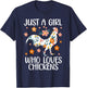 Funny Chicken Art For Girls Women Chick Flock Chicken Farmer T-Shirt - T-Shirt | Navy