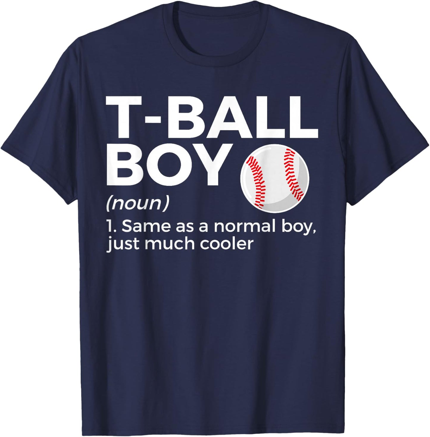 Teeball Boy Definition T-Ball T-Shirt - T-Shirt | Navy