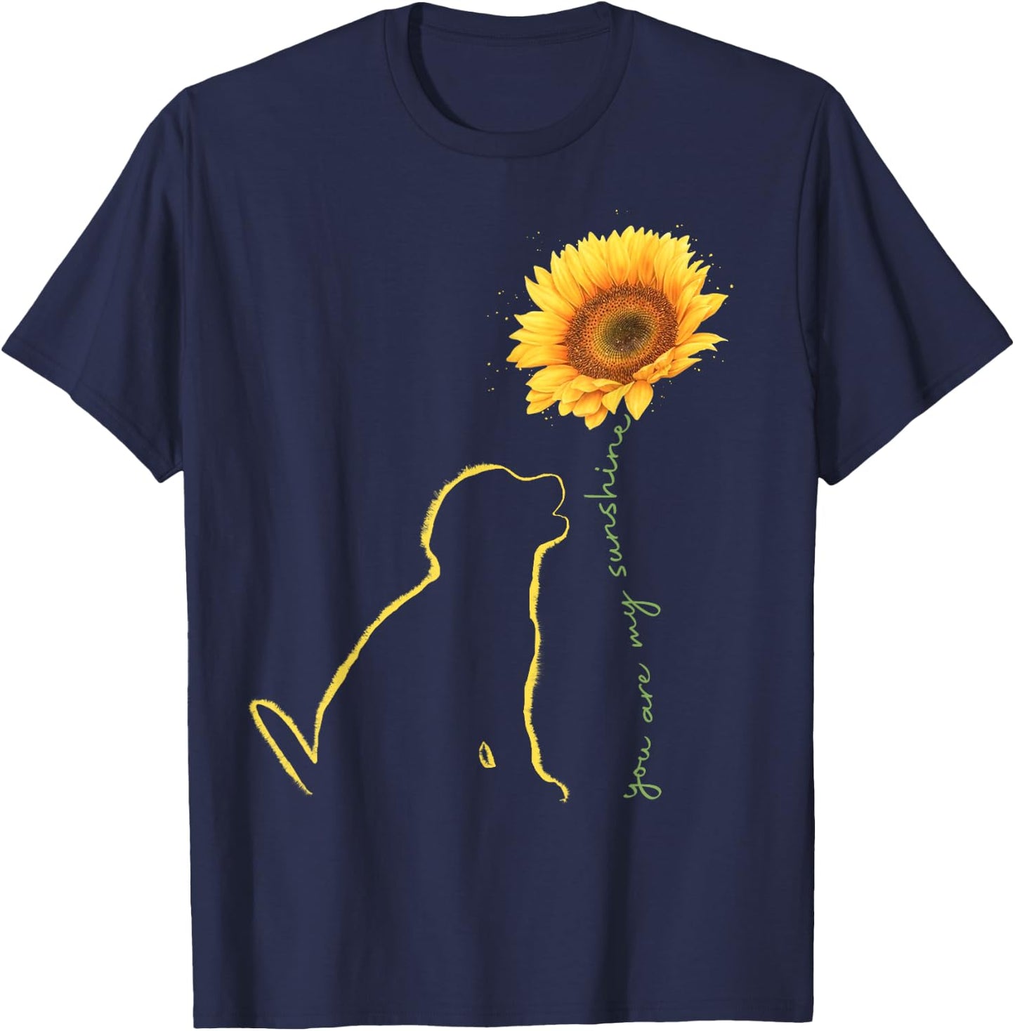 Labrador Retriever Dog You Are My Sunshine Paws Dogs T-Shirt - T-Shirt | Navy