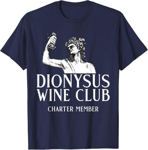 Dionysus Wine Club Charter Member Greek Mythology Gods T-Shirt - T-Shirt | Navy
