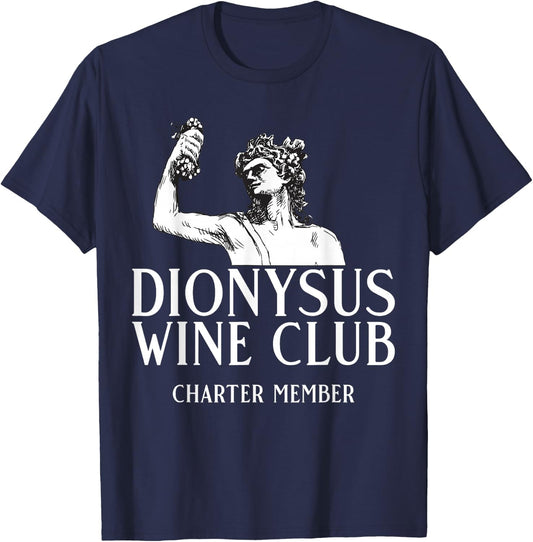 Dionysus Wine Club Charter Member Greek Mythology Gods T-Shirt - T-Shirt | Navy