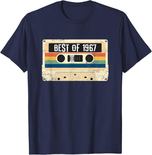 Best Of 1967 - 54th Birthday Retro Vintage Cassette Tape T-Shirt - T-Shirt | Navy