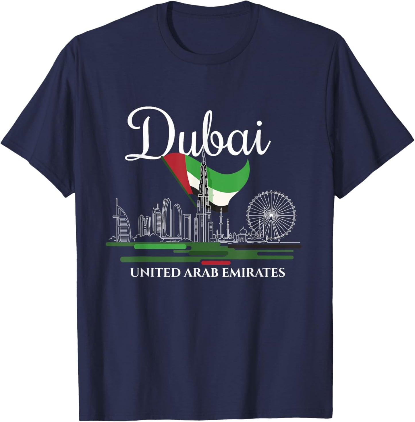 Dubai United Arab Emirates UEA quotes and designs T-Shirt - T-Shirt | Navy