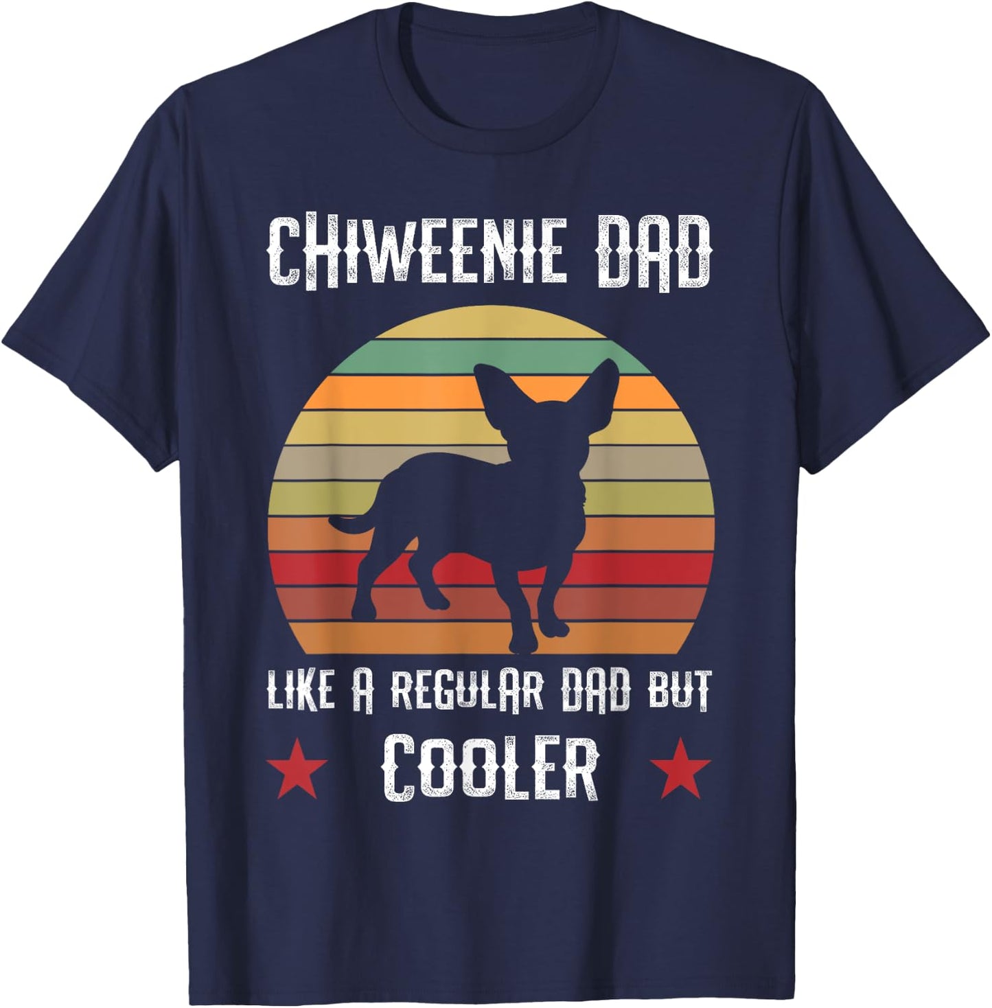 Chiweenie Hybrid Dog Dad Retro Vintage Trainer Father's Day Men Women Kids T-Shirt - T-Shirt | Navy