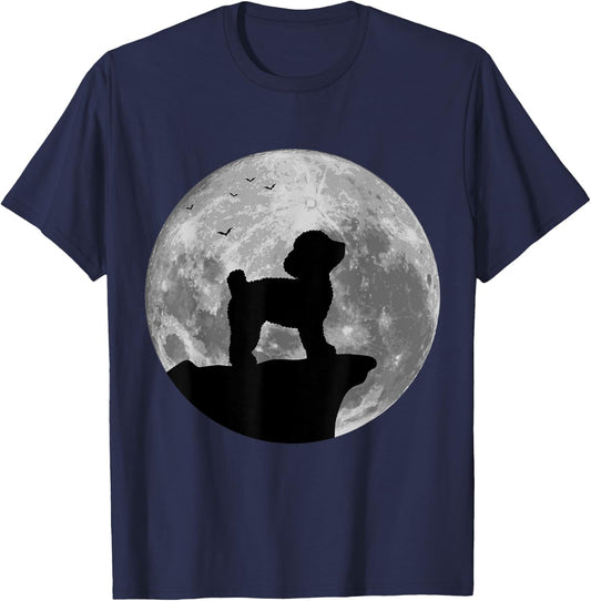 Toy Poodle Silhouette In The Moon Halloween Costume T-Shirt - T-Shirt | Navy