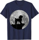 Toy Poodle Silhouette In The Moon Halloween Costume T-Shirt - T-Shirt | Navy
