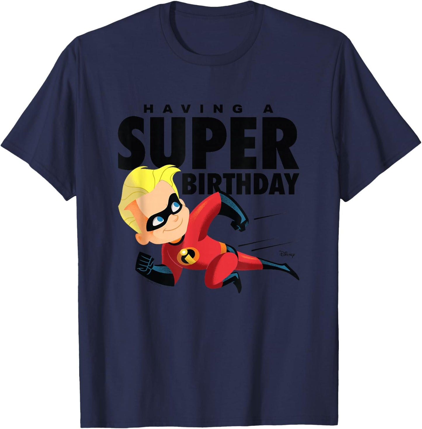 The Incredibles - Having A Super Birthday Dash T-Shirt - T-Shirt | Navy
