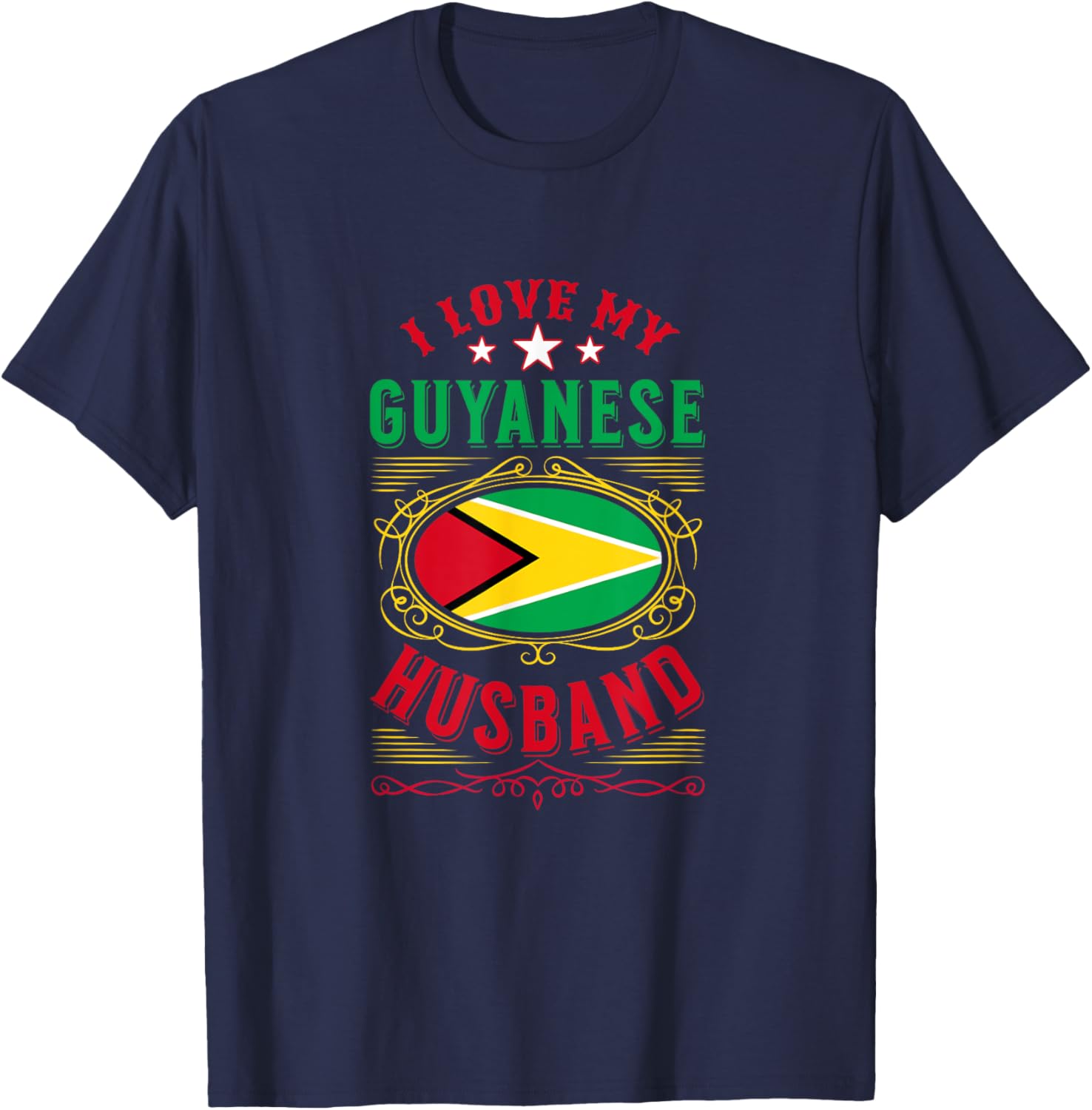 I love my Guyanese husband T-Shirt - T-Shirt | Navy