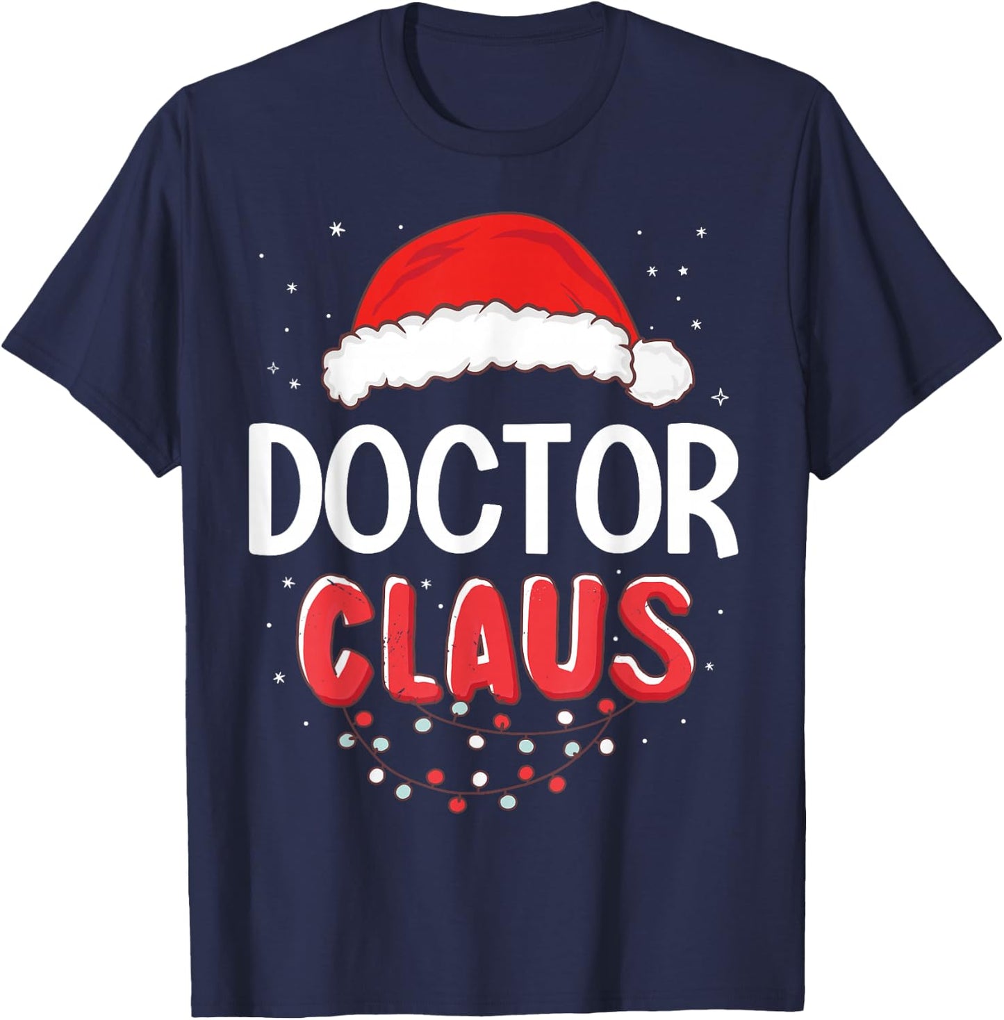Doctor Santa Claus Christmas Matching Costume T-Shirt - T-Shirt | Navy