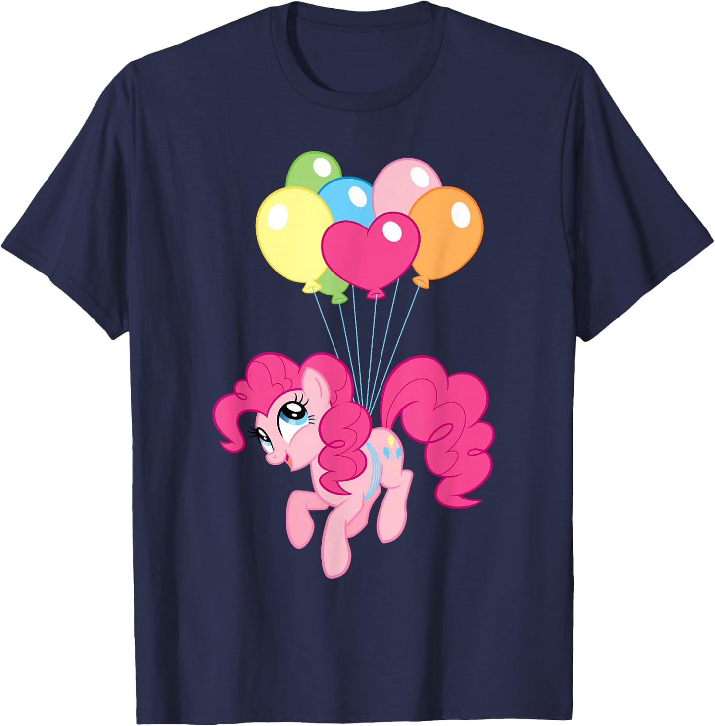 My Little Pony Pinkie Pie Flying Balloons T-Shirt - T-Shirt | Navy