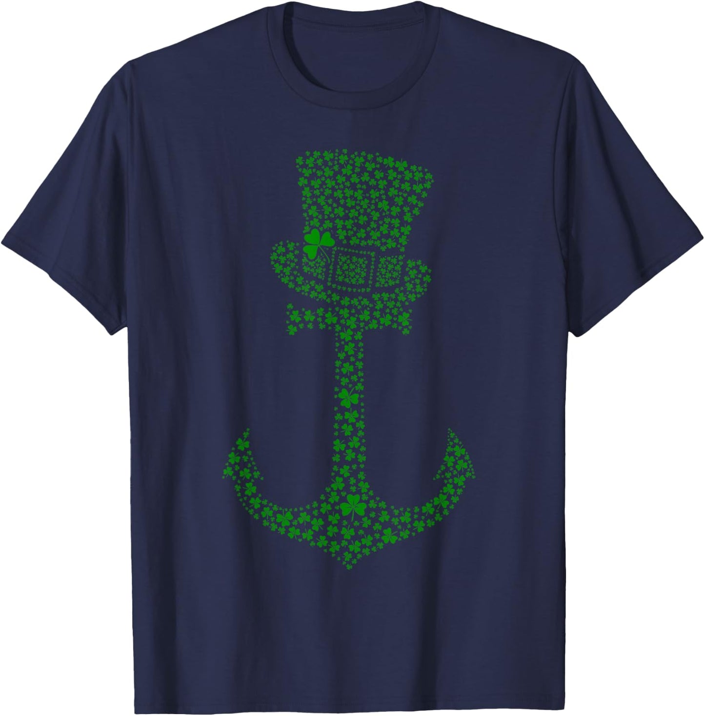 Leprechaun Anchor Shamrocks Cruise Squad St. Patrick's Day T-Shirt - T-Shirt | Navy
