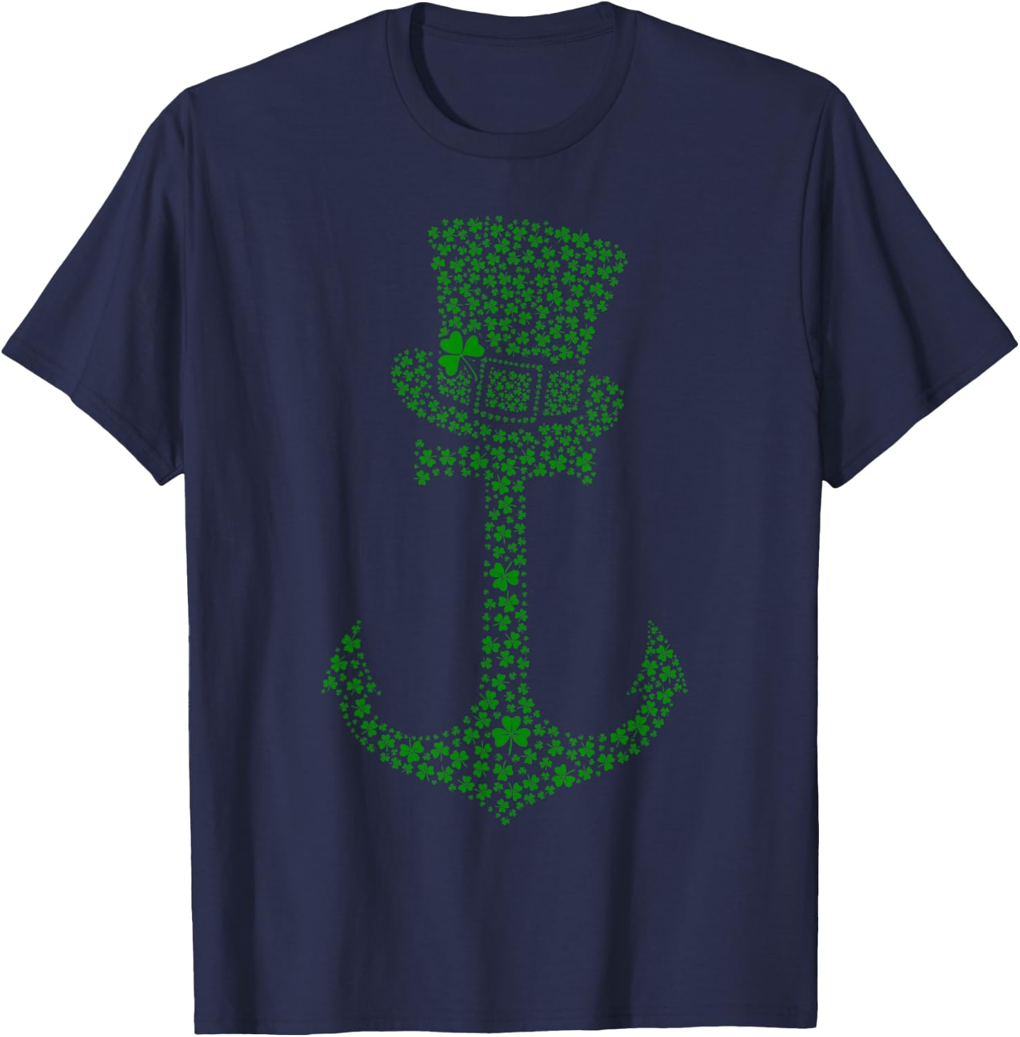 Leprechaun Anchor Shamrocks Cruise Squad St. Patrick's Day T-Shirt - T-Shirt | Navy
