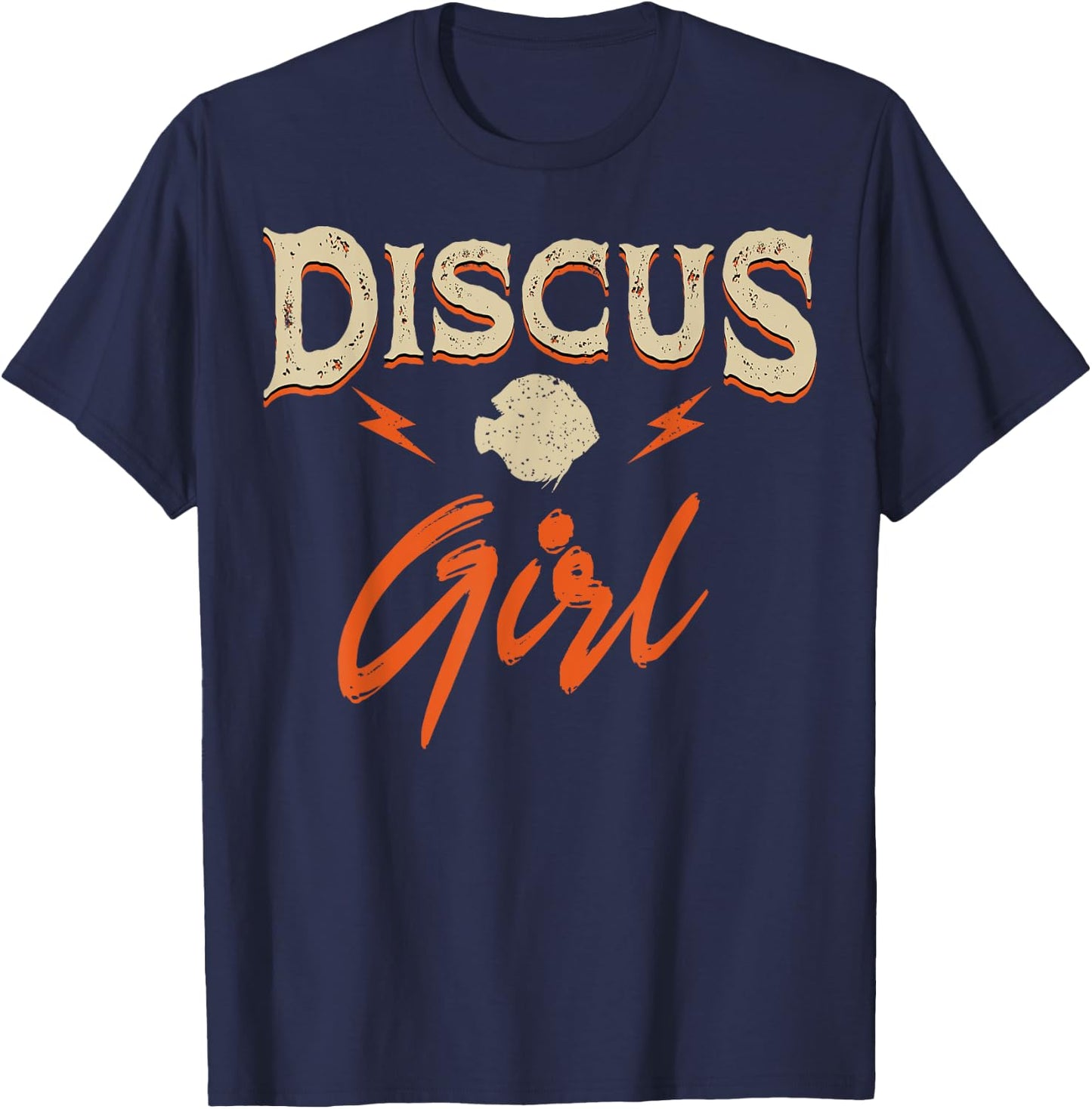 Discus Fish Girl Fishkeeper Breeder Aquarist Ichthyologist T-Shirt - T-Shirt | Navy