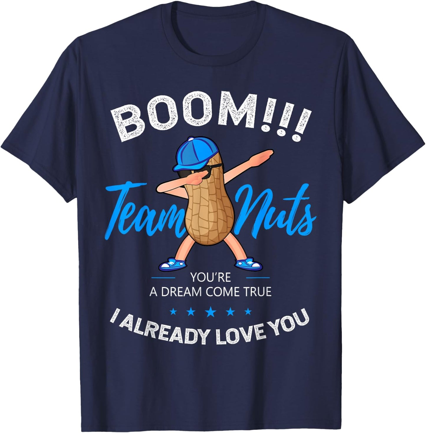 Gender Reveal Team Nuts Boy Matching Family Baby Party T-Shirt - T-Shirt | Navy