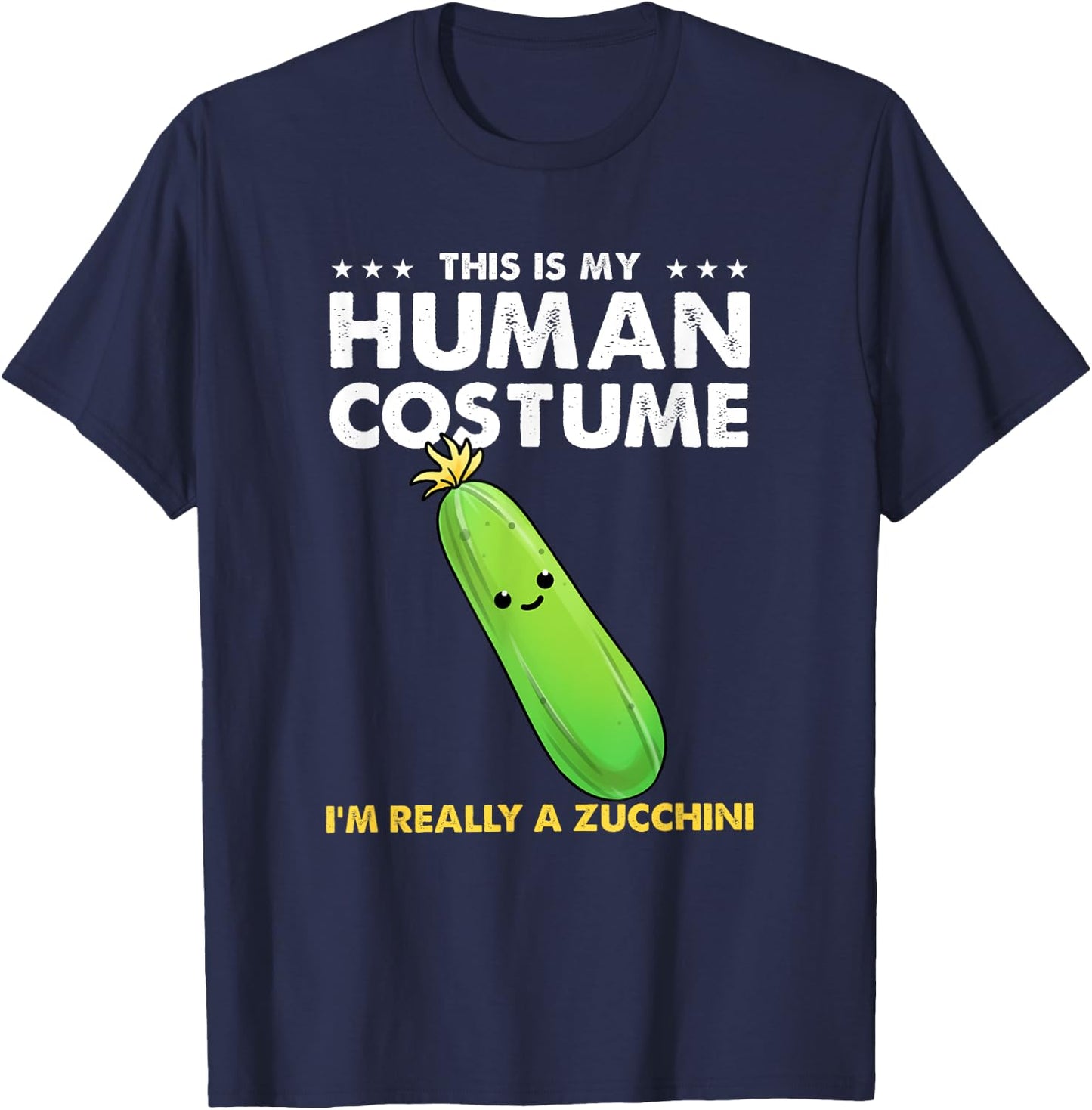 This Is My Human Costume Zucchini Halloween T-Shirt - T-Shirt | Navy