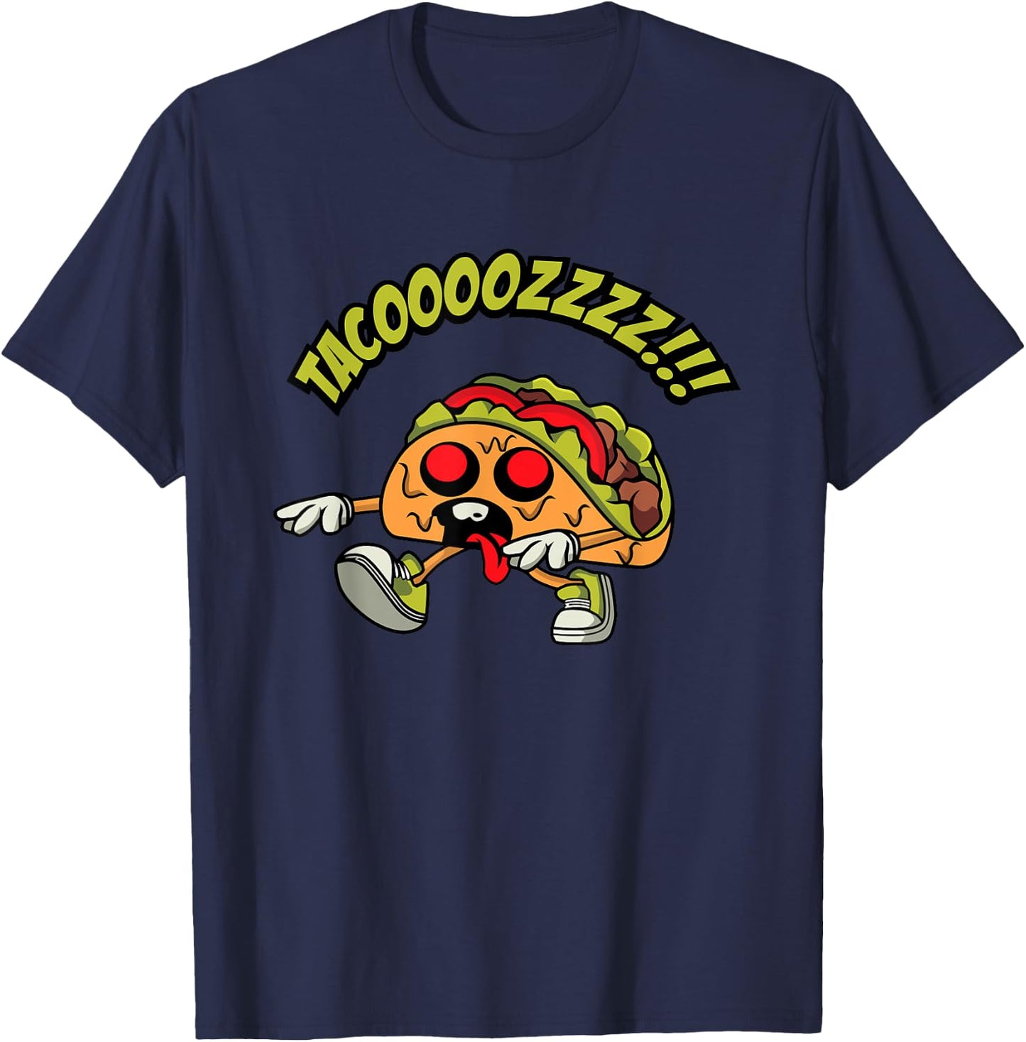 Zombie Taco, Tacos Lover, Foodie Fan, Funny Taco Zombie T-Shirt - T-Shirt | Navy