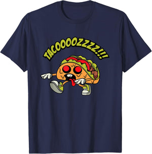 Zombie Taco, Tacos Lover, Foodie Fan, Funny Taco Zombie T-Shirt - T-Shirt | Navy