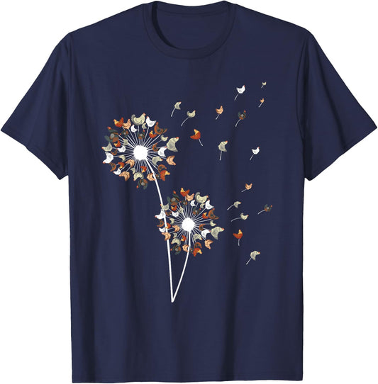 Chicken Art Women Dandelion Lovers Chicken Farmer T-Shirt - T-Shirt | Navy
