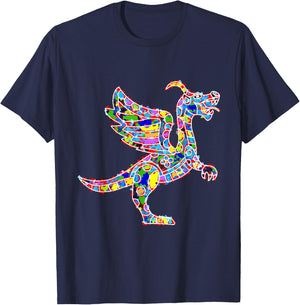 Alebrije Dragon Mexican Folk Art T-Shirt - T-Shirt | Navy
