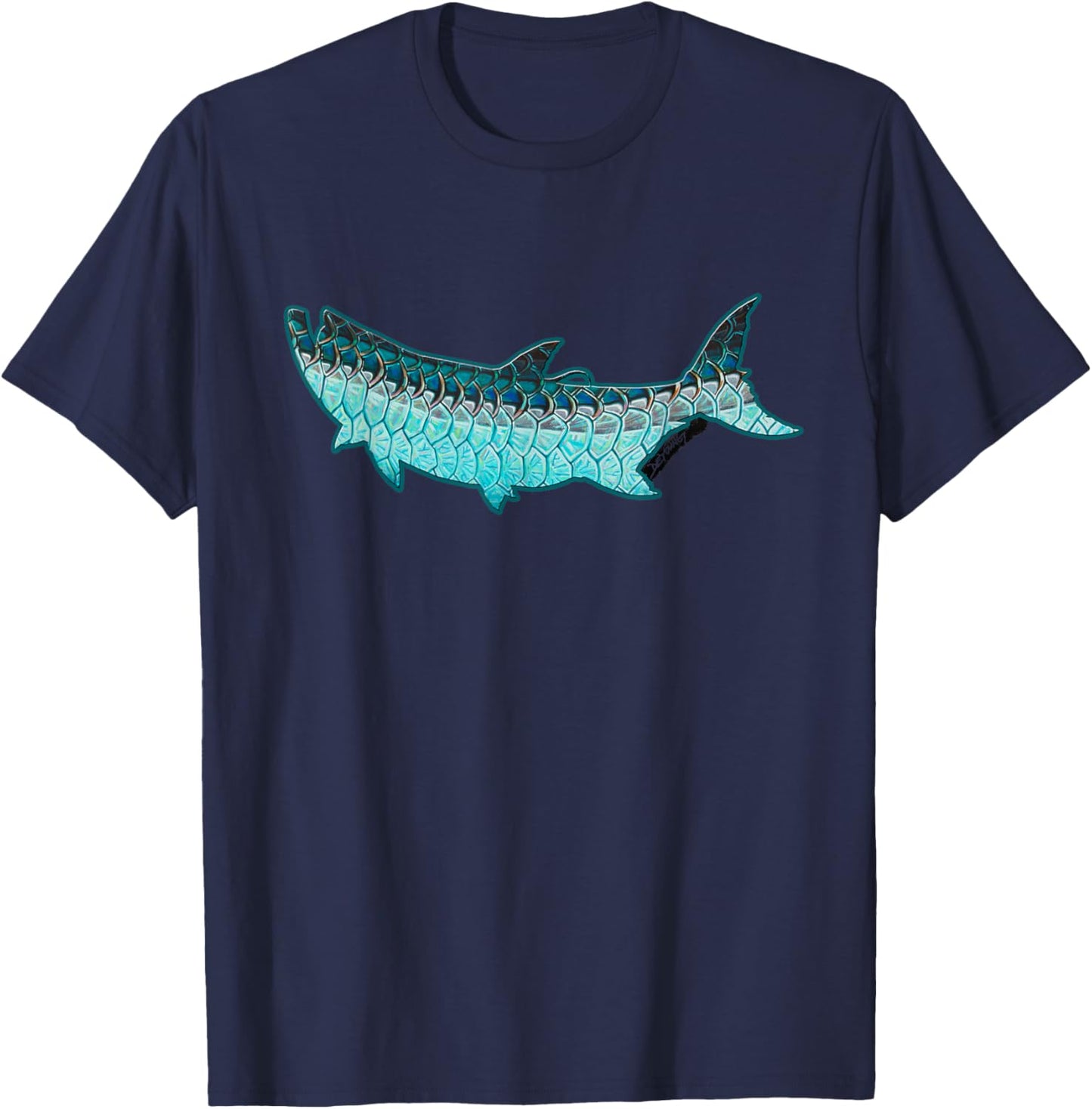 Tarpon Flank Derek DeYoung Novelty Fishing Gift T-Shirt - T-Shirt | Navy