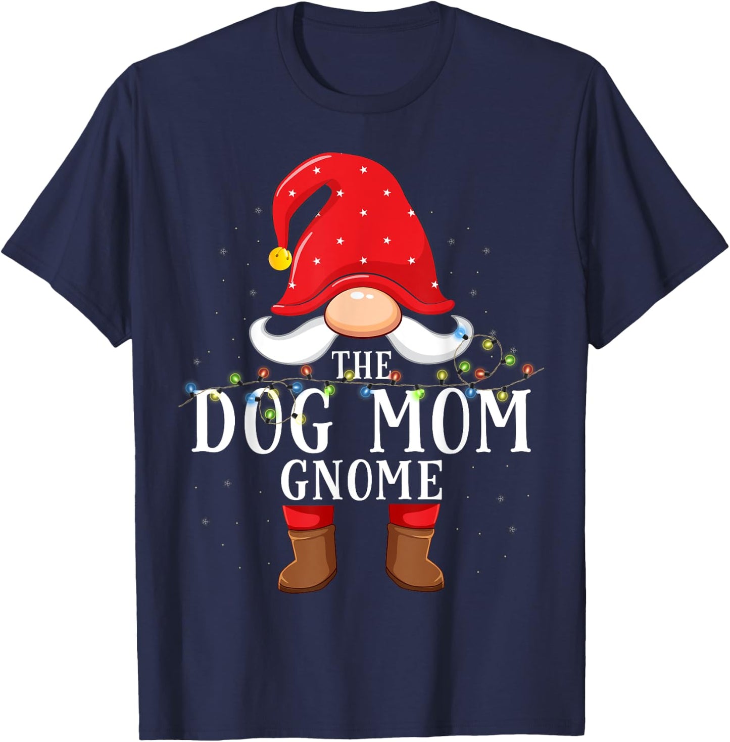 Dog mom Gnome Matching Christmas Family Pajama T-Shirt - T-Shirt | Navy