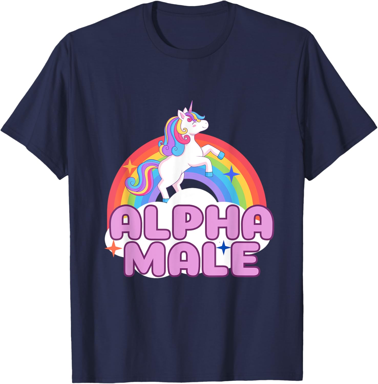 Alpha Male Unicorn T-Shirt - T-Shirt | Navy