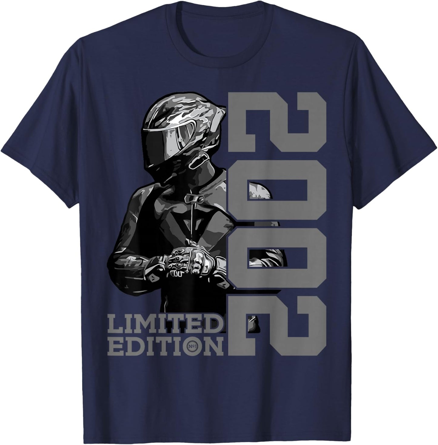 Limited Edition 2002 BIKER MOTORCYCLE 23rd BIRTHDAY T-Shirt - T-Shirt | Navy