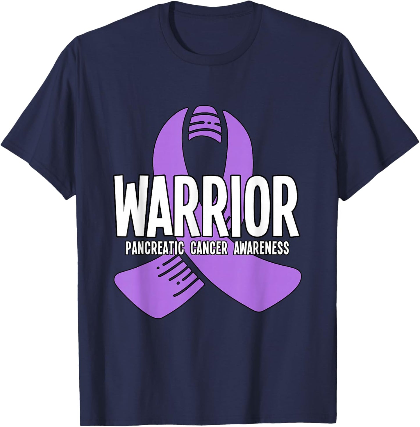 Warrior Pancreatic Cancer Awareness T-Shirt - T-Shirt | Navy