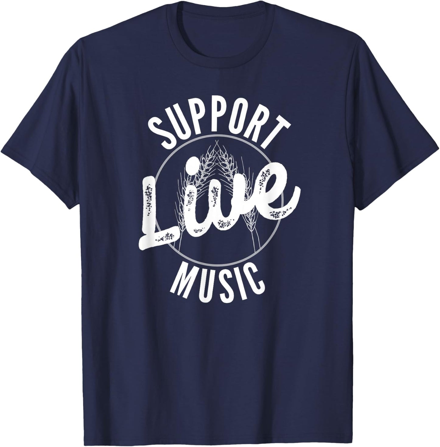 Support Live Music T-Shirt - T-Shirt | Navy