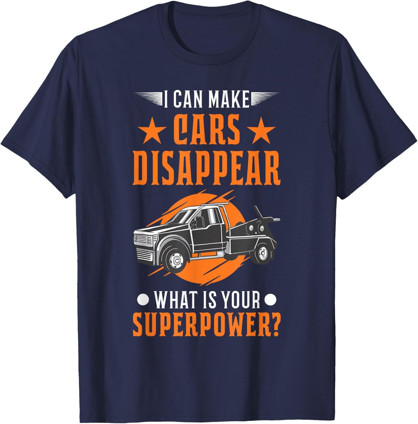 Towing service Super power Tow truck T-Shirt - T-Shirt | Navy