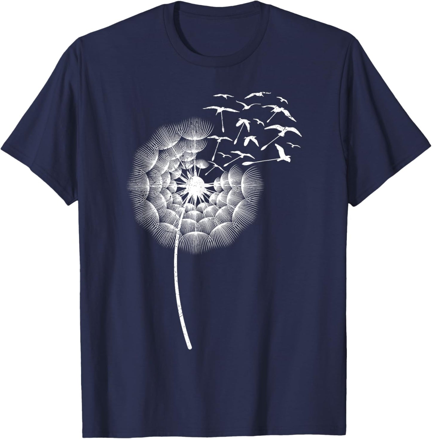 Dandelions Dove of Peace Bird lover Dandelion Birds T-Shirt - T-Shirt | Navy