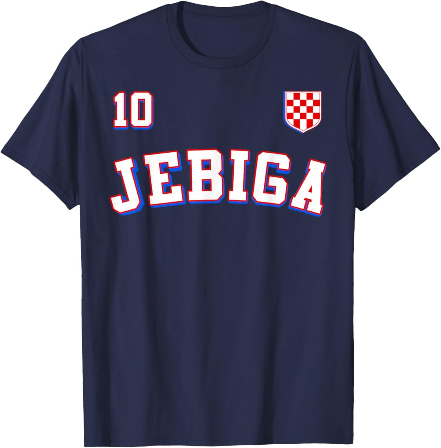 JEBIGA Croatian Flag Pride of Croatia Funny Balkan T-Shirt - T-Shirt | Navy