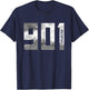 Vintage Memphis Tennessee 901 Area Code Skyline T-Shirt - T-Shirt | Navy