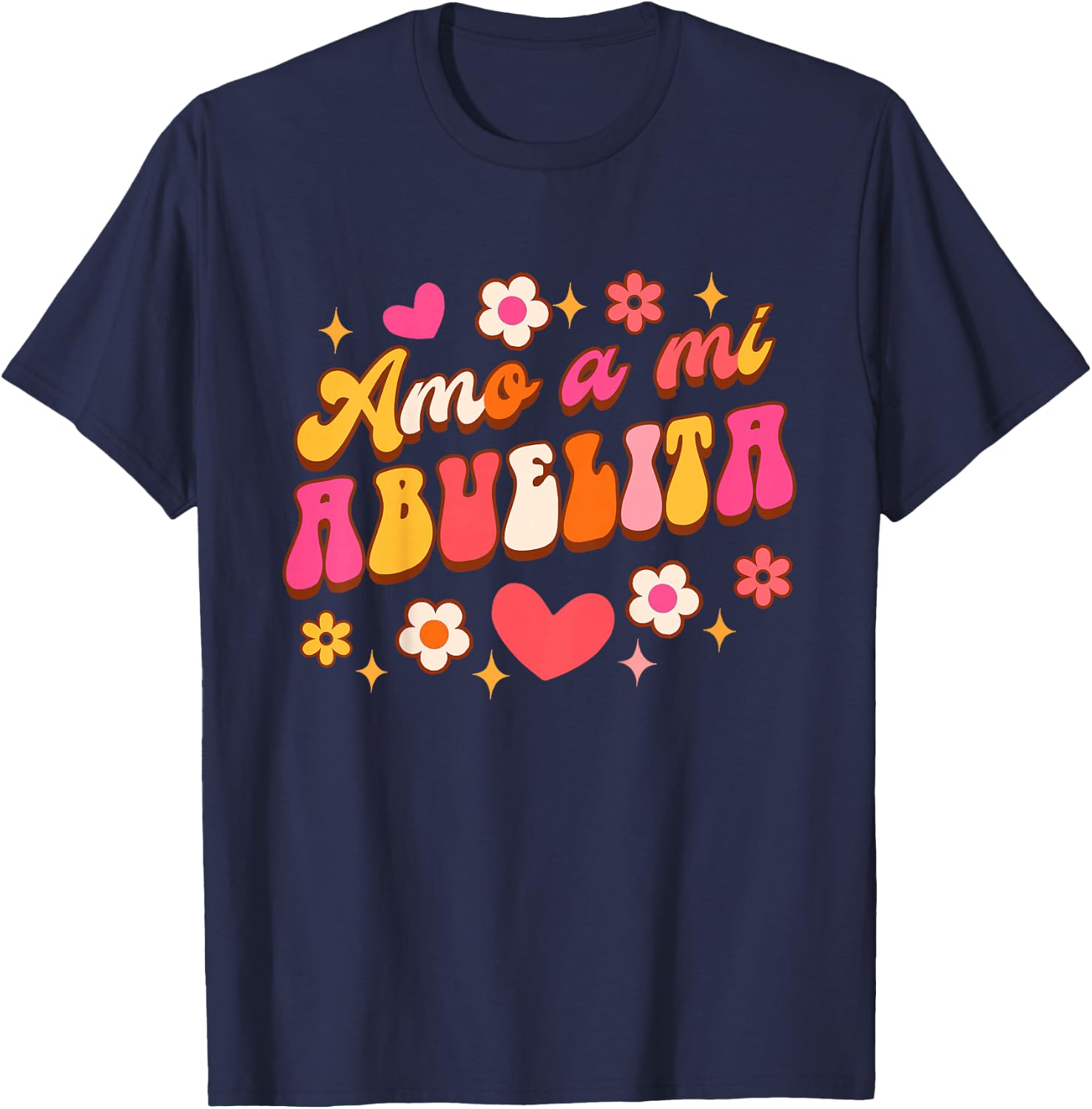 Kids Funny Spanish Grandma Mother’s Day Amo A Mi Abuelita T-Shirt - T-Shirt | Navy