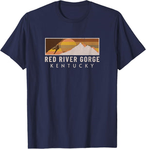 Red River Gorge Rock Climbing Boulderer Mountain Climber T-Shirt - T-Shirt | Navy