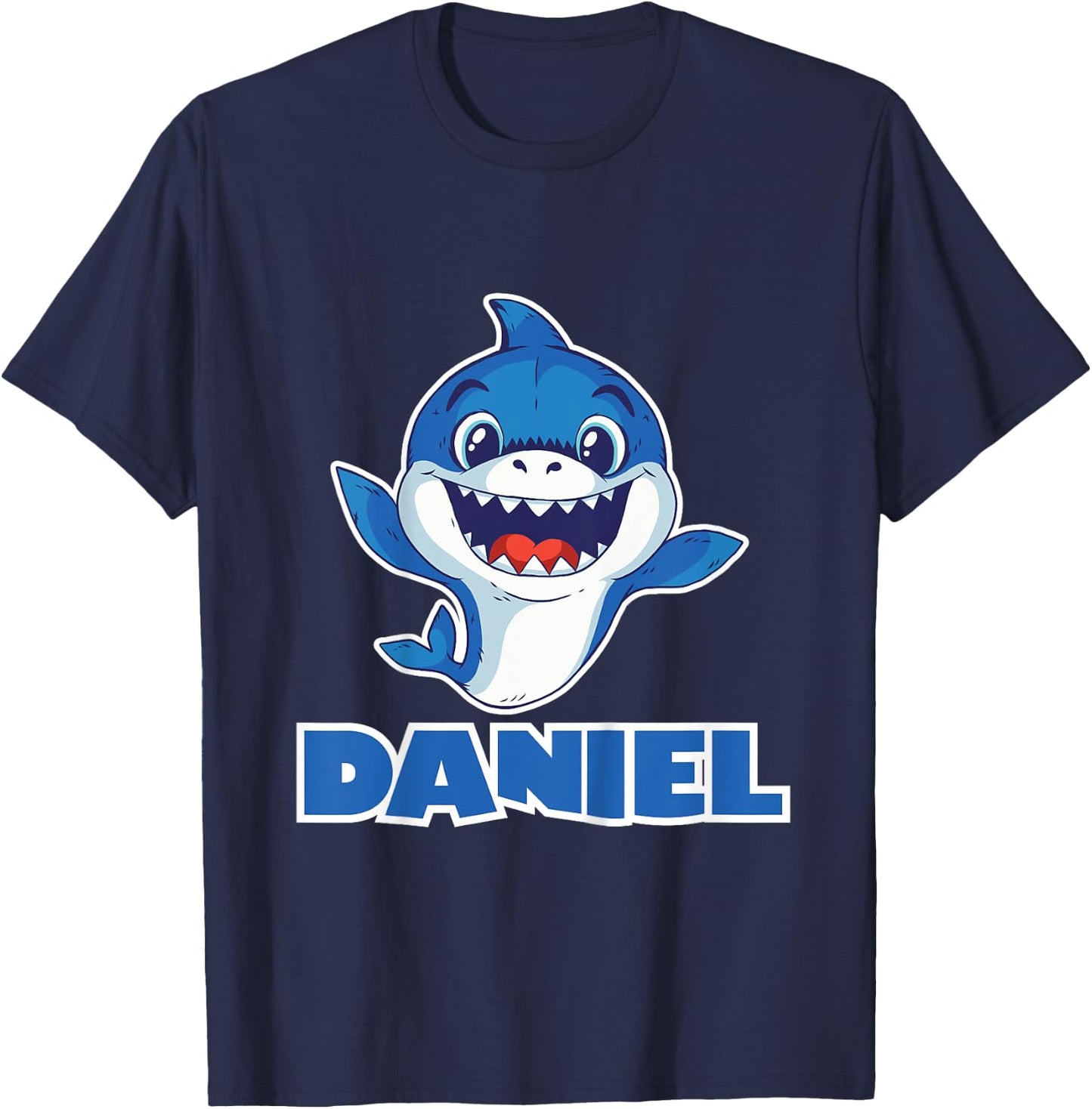 Daniel the Shark First Name Children T-Shirt - T-Shirt | Navy