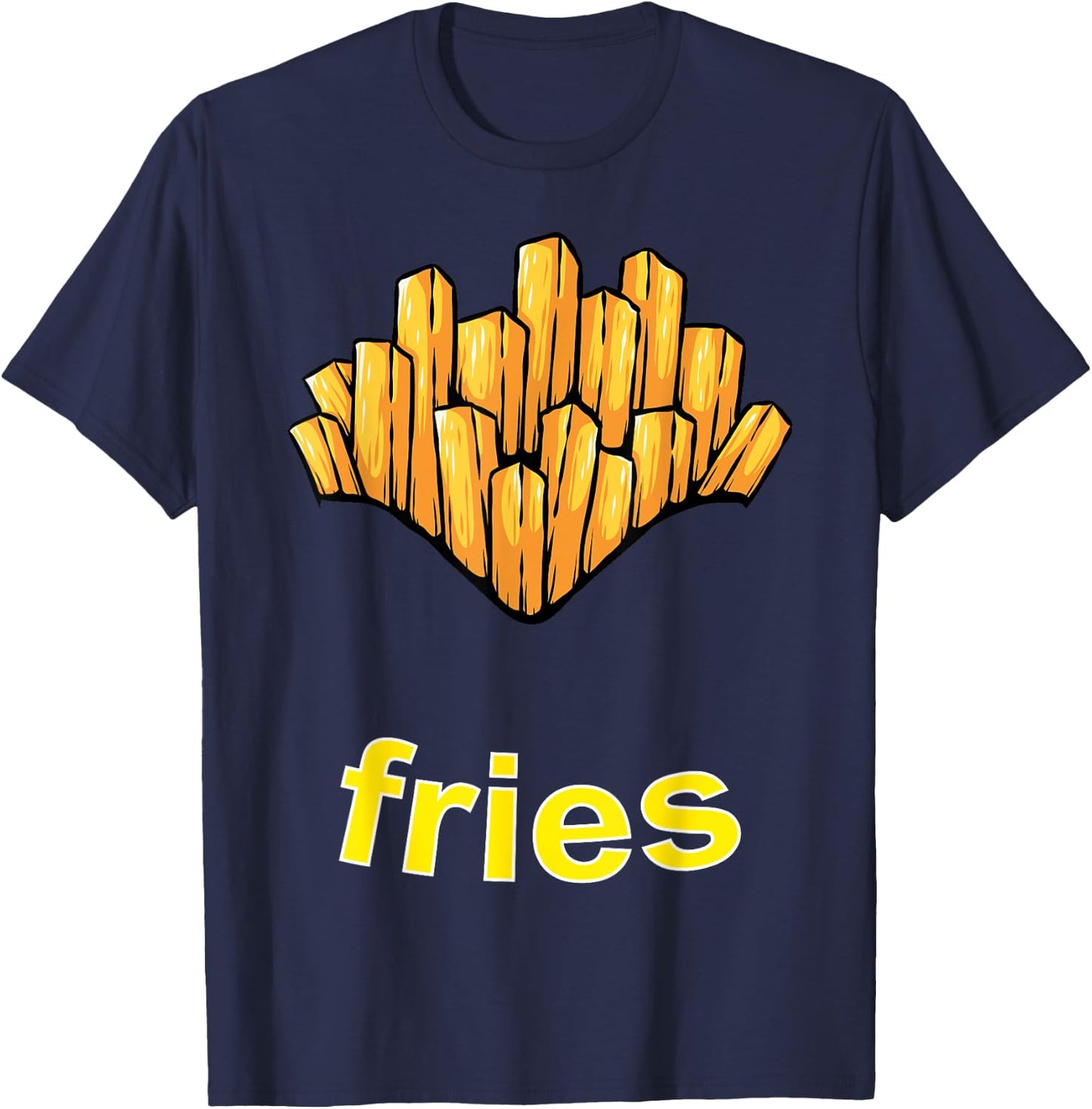 French Fries Costume French Fry Costume French Fry Matching T-Shirt - T-Shirt | Navy