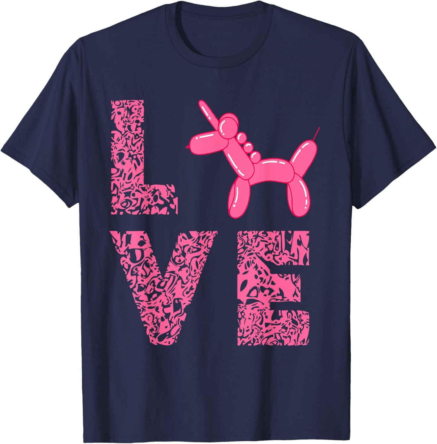 Balloon Twisting Unicorn Love Balloon Artist Balloon Animal T-Shirt - T-Shirt | Navy