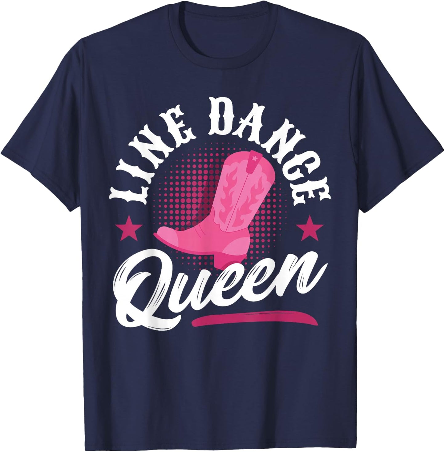 Women Line Dancer Queen Line Dancing Mom Line Dance T-Shirt - T-Shirt | Navy
