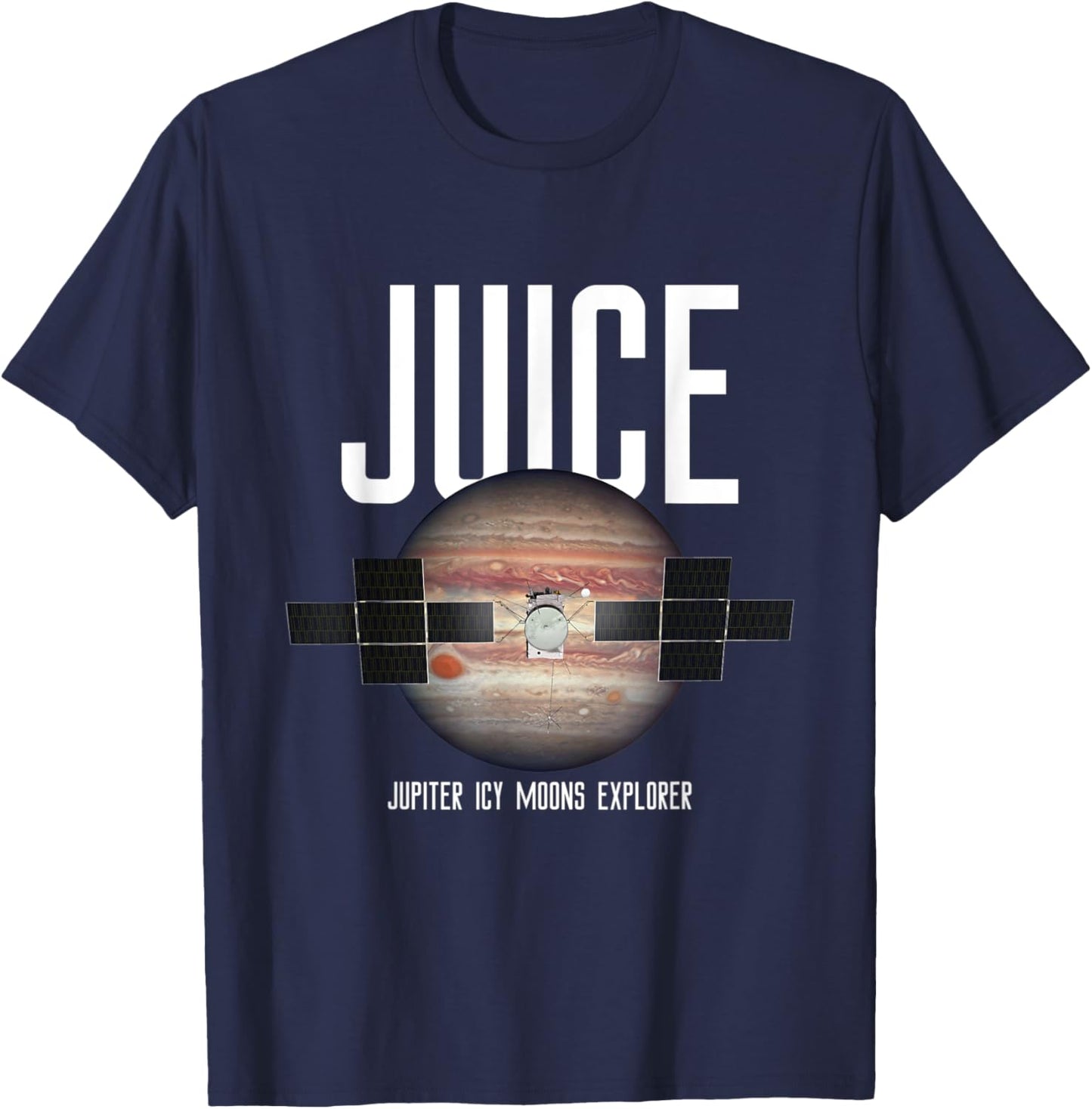 JUICE Jupiter Icy Moons Explorer Mission Souvenir T-Shirt - T-Shirt | Navy