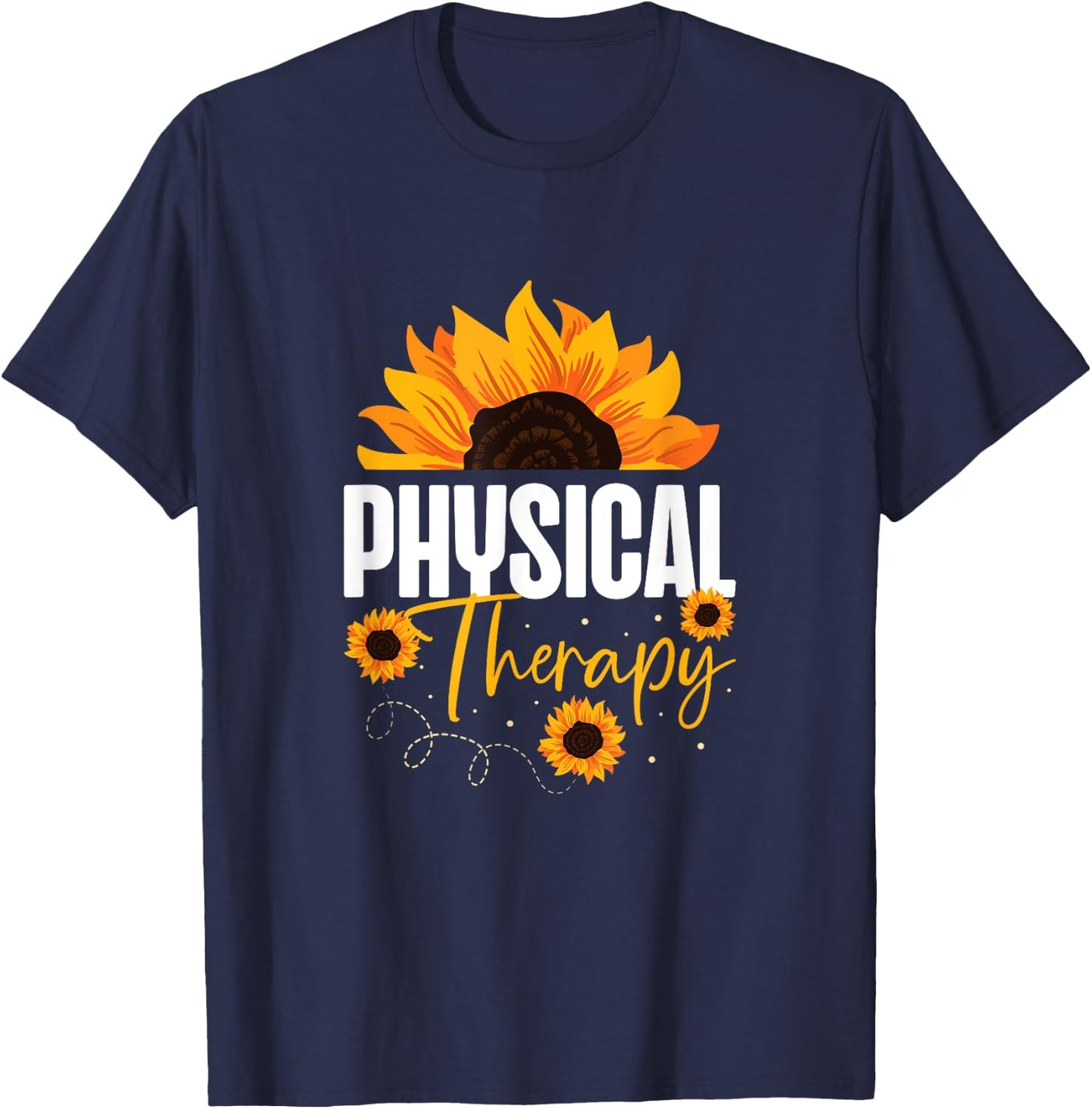 Flower Physiotherapist Flower Physiotherapy T-Shirt - T-Shirt | Navy