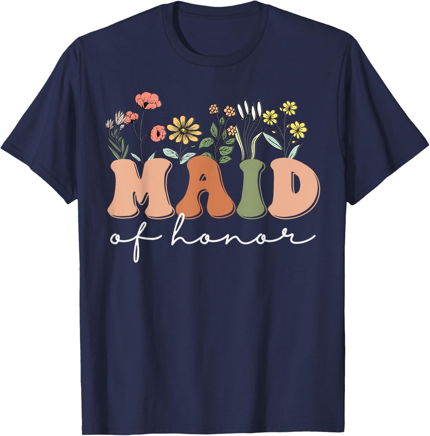 Wedding Shower for Sister from Bride Maid of Honor T-Shirt - T-Shirt | Navy