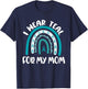 Ovarian Cancer Support Awareness Boho I Wear Teal For My Mom T-Shirt - T-Shirt | Navy