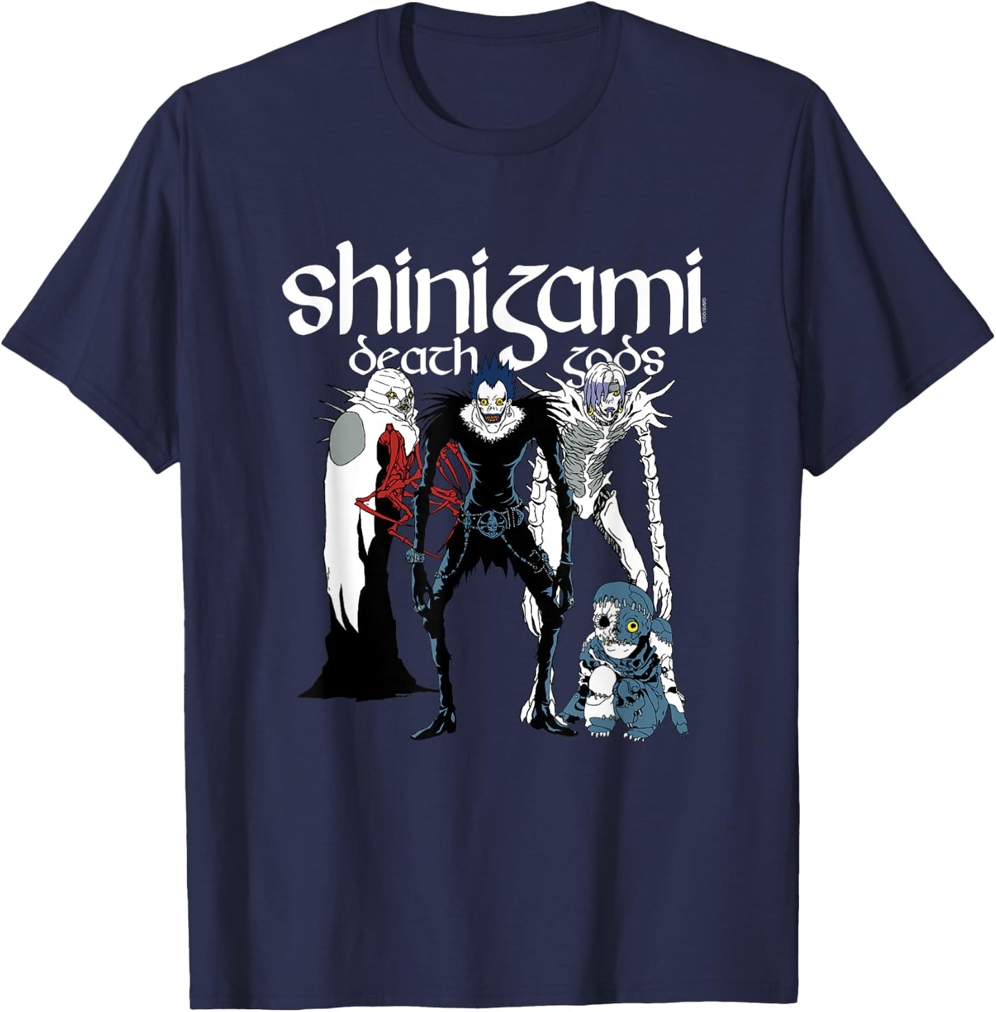 Death Note Shinigami Character Group Anime T-Shirt - T-Shirt | Navy