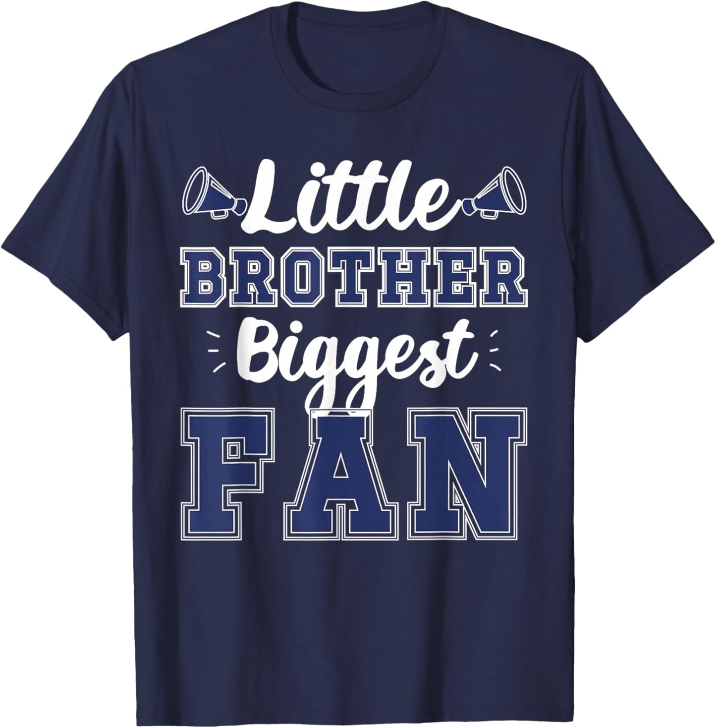 Biggest Fan Cheer Brother Of A Cheerleader Brother T-Shirt - T-Shirt | Navy