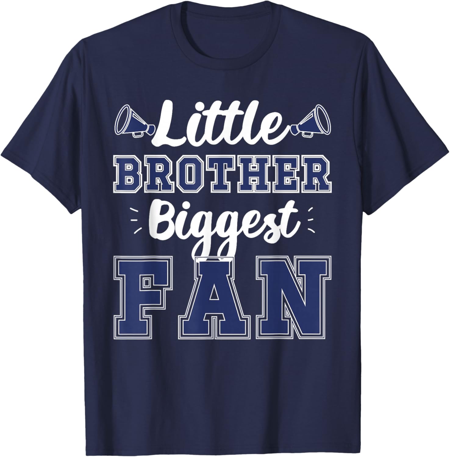 Biggest Fan Cheer Brother Of A Cheerleader Brother T-Shirt - T-Shirt | Navy