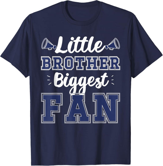 Biggest Fan Cheer Brother Of A Cheerleader Brother T-Shirt - T-Shirt | Navy